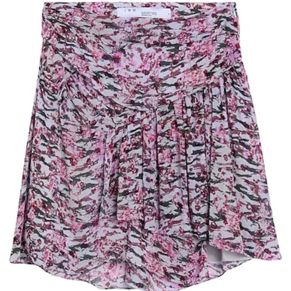 Iro purple floral mini skirt, never worn